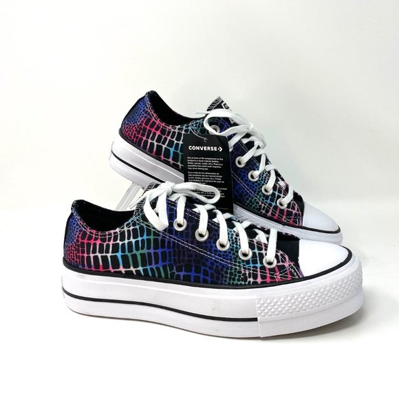 Converse Chuck Taylor AS Low Canvas Black Shoes Women's Platform Size 570518C - Picture 3 of 8